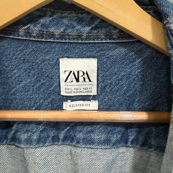 Zara Classic Blue Denim Jacket - Picture 3 of 4